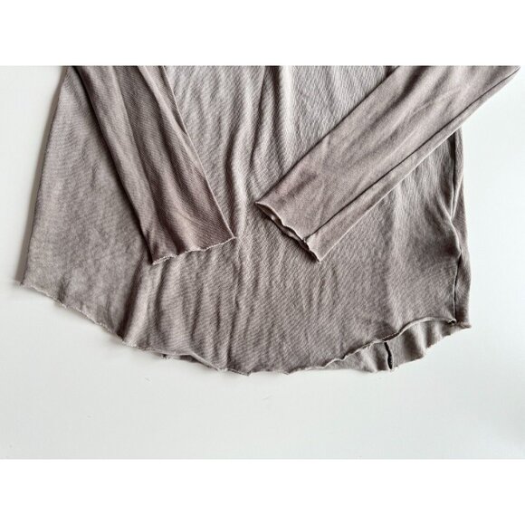 COTTON CITIZEN Vintage Taupe Grey Cotton Scoop Neck Raglan T-Shirt Top, Size S - Picture 9 of 12